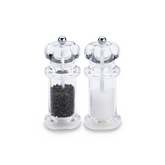 Grunwerg G Mill Clear Acrylic Salt & Pepper Mill Set 140mm